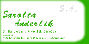 sarolta anderlik business card